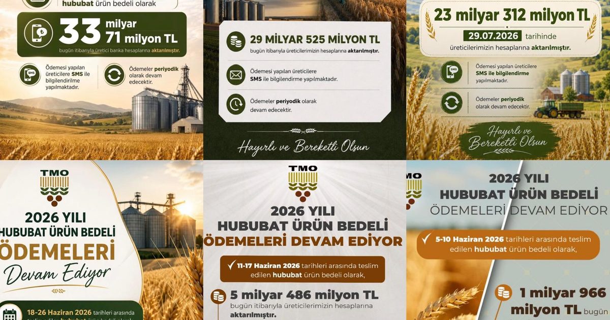 TMO Hububat Alım Ödemelerinde 120 Milyar Lirayı Aştı